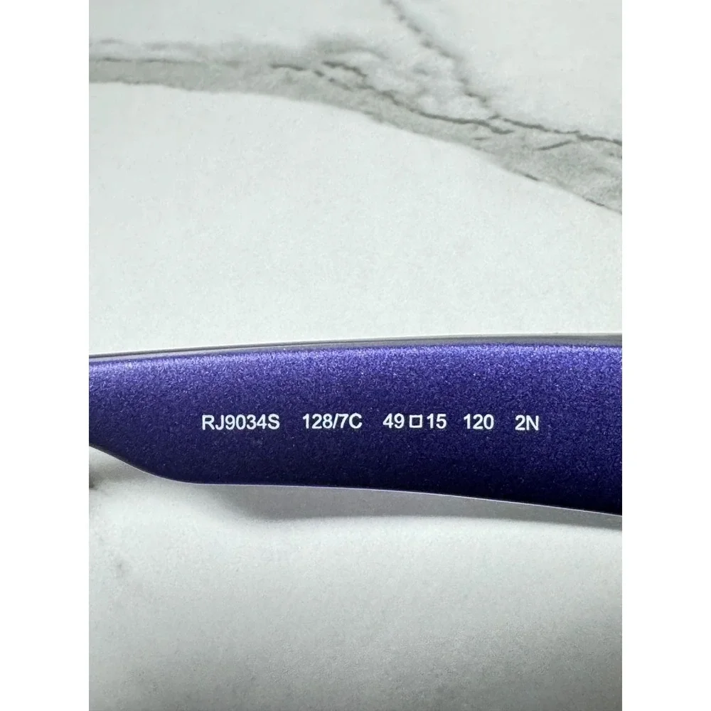 Ray-Ban Junior RJ9034S Purple Glitter Sunglasses Blue Lens Kids 49-15-120